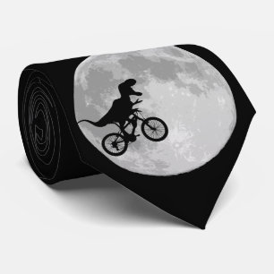 Dinosaur på en bike i Himlar med Måne Slips