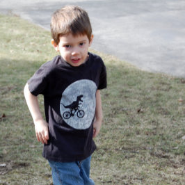 Dinosaur på en bike i Himlar med Måne T Shirt