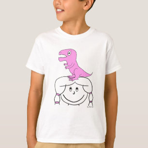 "Dinosaur på mitt huvud!", Flicka dräkt (rosa Tee Shirt