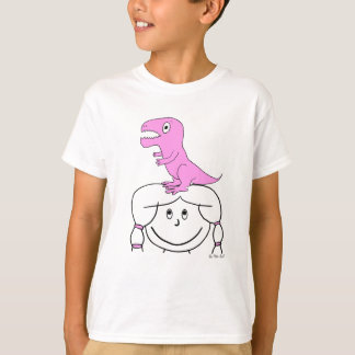 "Dinosaur på mitt huvud!", Flicka dräkt (rosa Tee Shirt
