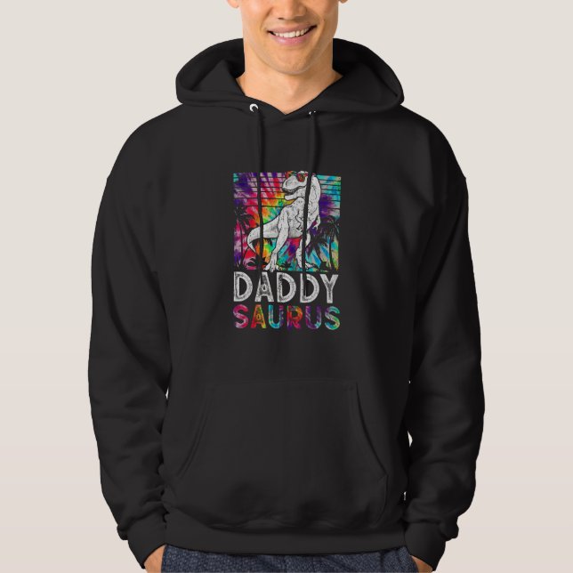 Dinosaur Pappa Family Dinosaur Hoodie (Framsida)