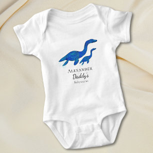 Dinosaur Pappa och Bebis Personlig T Shirt