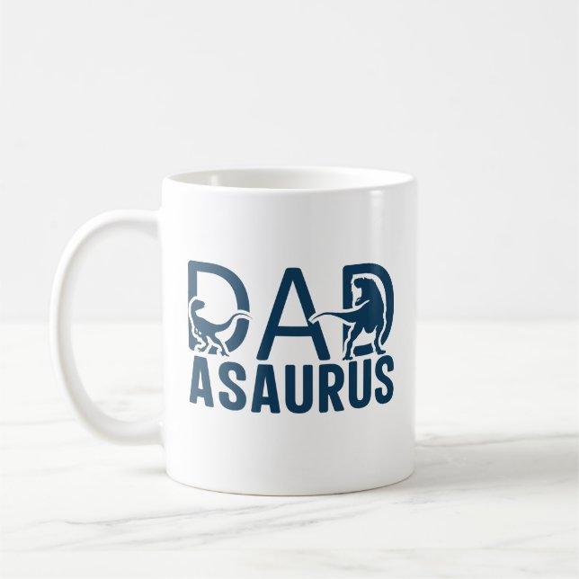 Dinosaur Pappa Pappa Asaurus Dino Älskare t Rex Pa Kaffemugg (Vänster)
