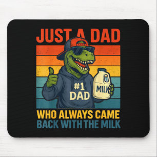 Dinosaur Pappa Retro Mjölk Skämt Rolig Fars Dag Musmatta