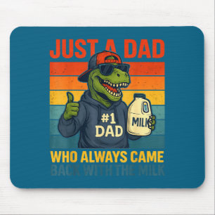 Dinosaur Pappa Retro Mjölk Skämt Rolig Fars Dag Musmatta