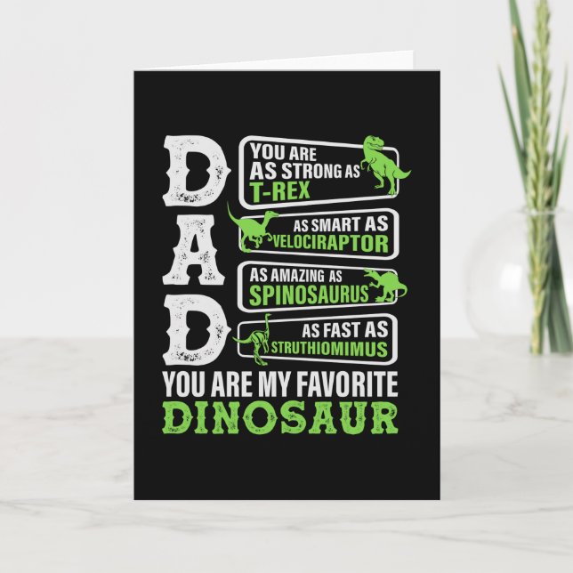 Dinosaur Pappa Rolig Far Dino Kort (Framsida)