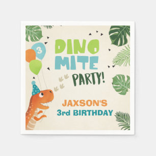 Dinosaur Papper Napkins-födelsedag Dino party Boy Pappersservett