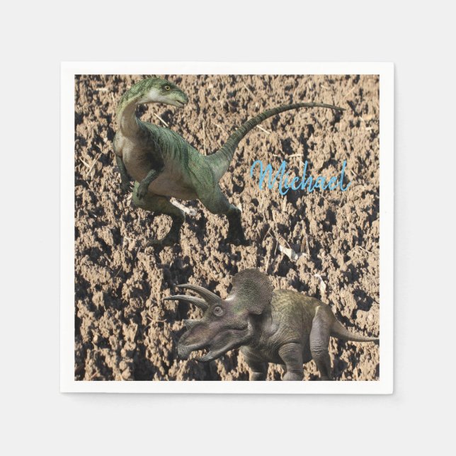 Dinosaur Papper Napkins Michael Pappersservett (Framsidan)