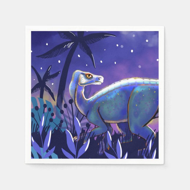 Dinosaur Papper Napkins Pappersservett (Framsidan)
