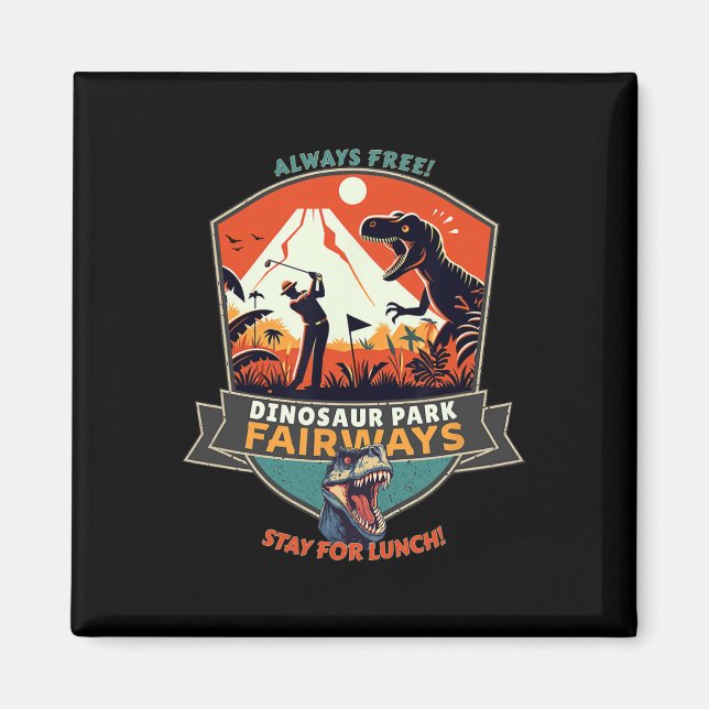 Dinosaur Park Fairways  Magnet (Framsidan)