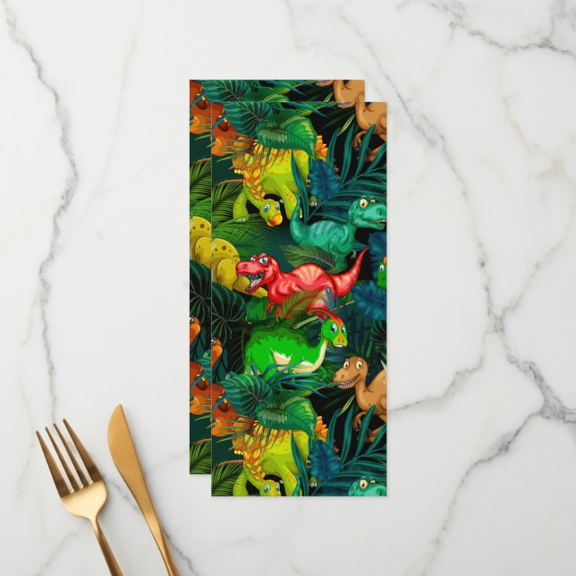 Dinosaur Park Meny (Fram/Back In Situ)