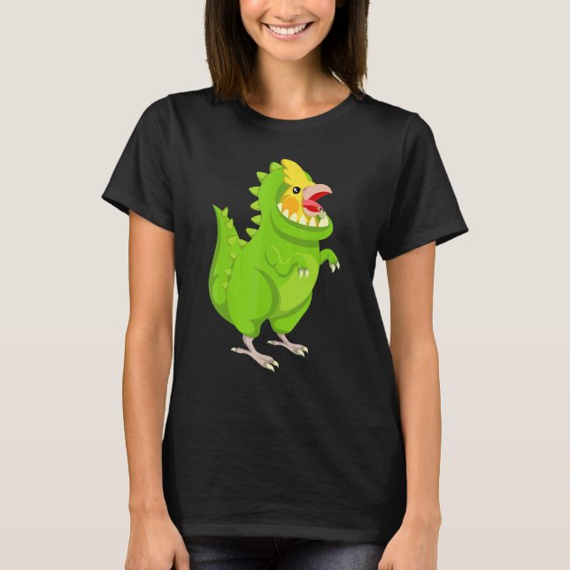 Dinosaur Parrot Pet T Shirt (Framsida)