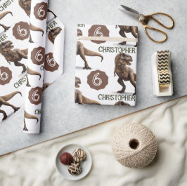 Dinosaur Party Barns födelsedag Trex Presentpapper