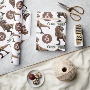 Dinosaur Party Barns födelsedag Trex Presentpapper