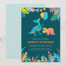 Dinosaur Party Birthday-inbjudan