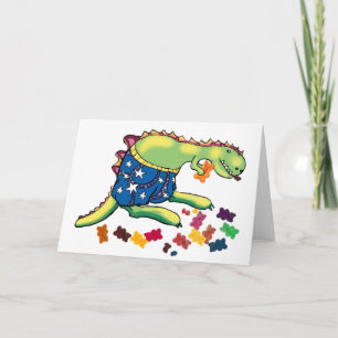 Dinosaur party födelsedagskort eller inbjudan