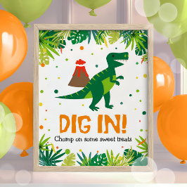 Dinosaur Party Food Sweets (matsötningsmedel) Poster