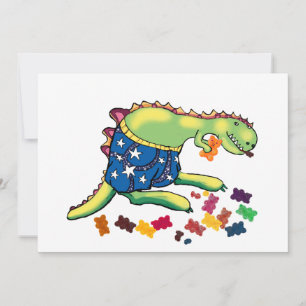 dinosaur party tack inbjudningar