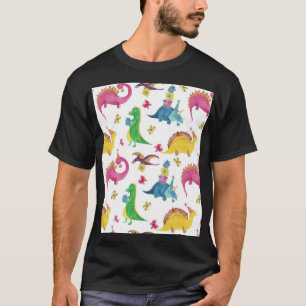 Dinosaur party: vattenfärgen mönster. t shirt