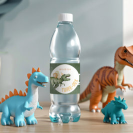 Dinosaur Party Vattenflaska-etiketter Vattenflaskor Etikett