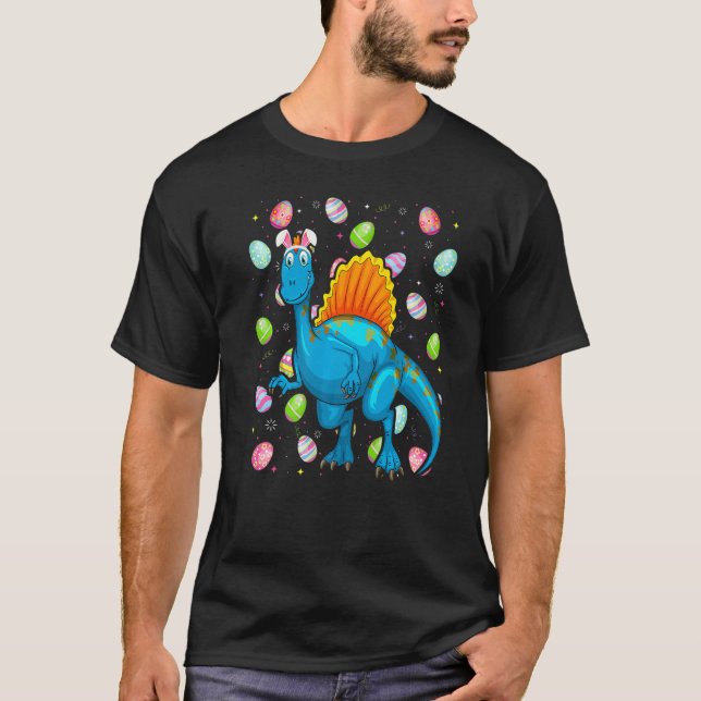 Dinosaur Påskägg Funny Spinosaurus Påsk Sund T Shirt (Framsida)