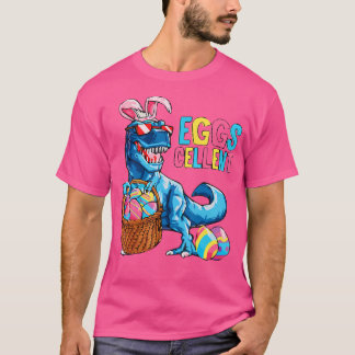 Dinosaur Påskhare T Shirt T Rex Boys Kids Eggs