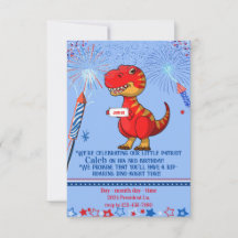 Dinosaur patriotisk födelsedag,