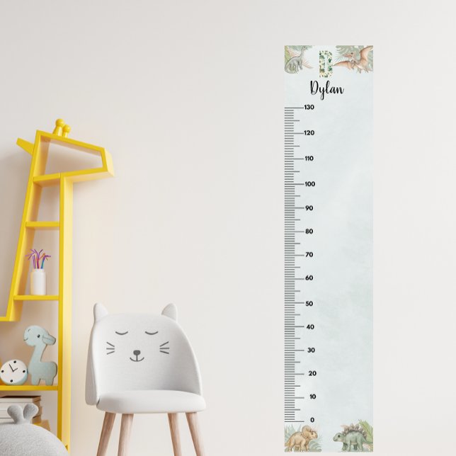 Dinosaur Personalized Name Monogram D Growth Chart Poster (Skapare uppladdad)
