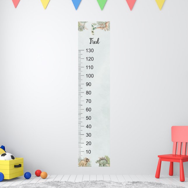 Dinosaur Personalized Name Monogram F Growth Chart Poster (Skapare uppladdad)