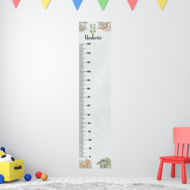 Dinosaur Personalized Name Monogram U Growth Chart Poster (Skapare uppladdad)