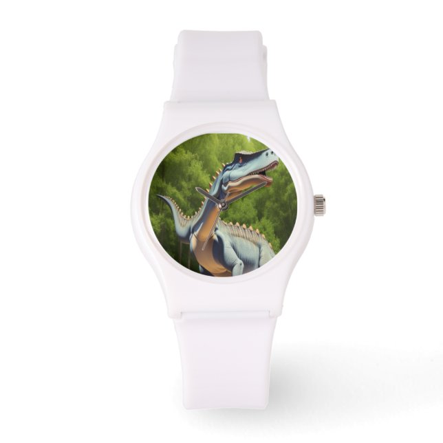 Dinosaur Personlig & Anpassningsbar White Watch Armbandsur (Framsida)