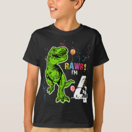 Dinosaur Personlig födelsedag T- Rex T- Shirt T