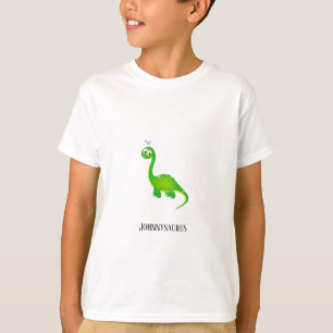 Dinosaur-Personlig med Barns Namn T Shirt
