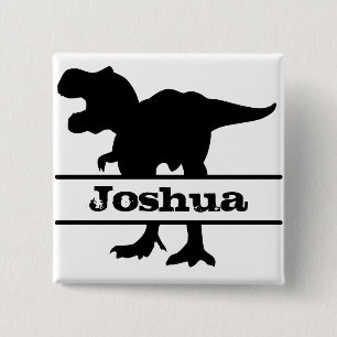 Dinosaur Personlig Namn bricka Knapp