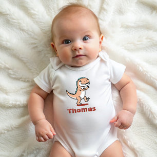 Dinosaur Personlig Namn Funny söt T Shirt