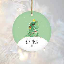 Dinosaur Personlig Namn jul Ornament