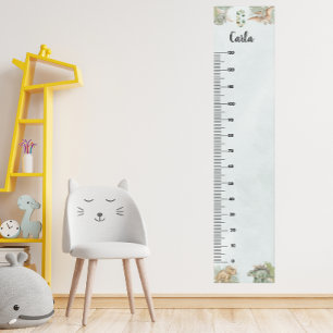 Dinosaur Personligt Namn Monogram C Tillväxtdiagra Poster