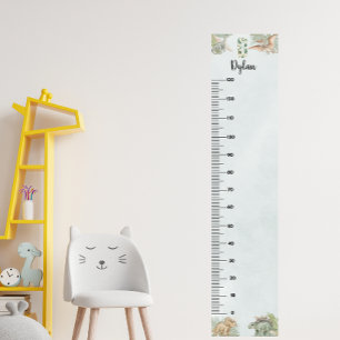 Dinosaur Personligt Namn Monogram D Tillväxtdiagra Poster