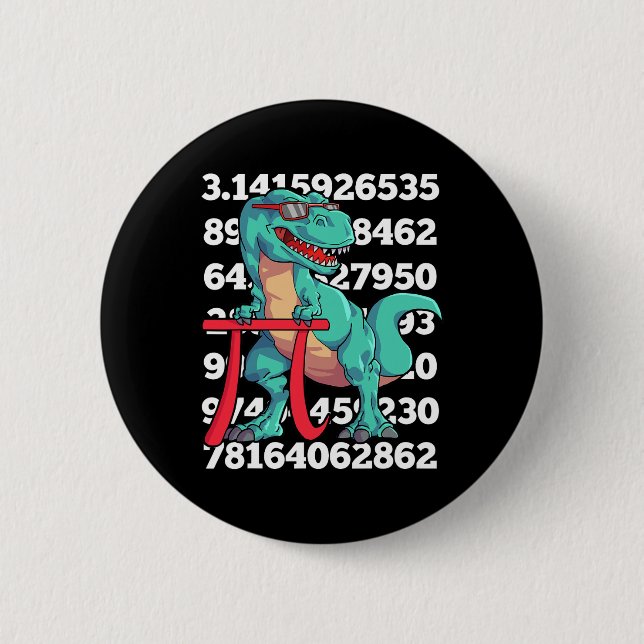 Dinosaur Pi Day T Rex Funny Math 3.14 Teacher Stud Knapp (Framsida)