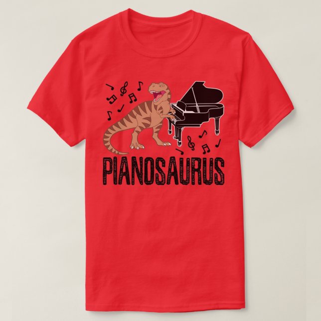 Dinosaur Piano Pianosaurus T Shirt (Design framsida)