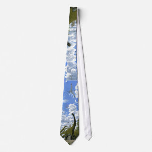 Dinosaur Pictorial Tie Pleurocoelus Gregory Paul Slips