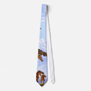 Dinosaur Pictorial Tie Tyrannosaurus Gregorius Pau Slips