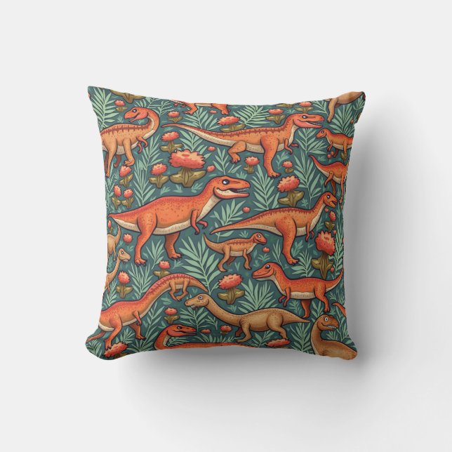 Dinosaur Pillow Cushion Kudde (Framsida)