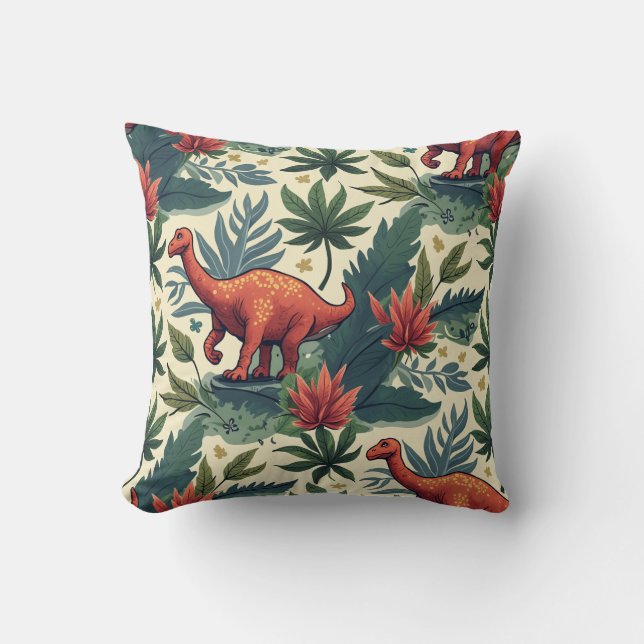 Dinosaur Pillow Cushion Kudde (Framsida)