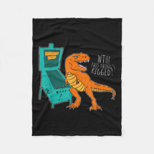 Dinosaur Pinball Wizard Arcade Maskin Player Pict Fleecefilt