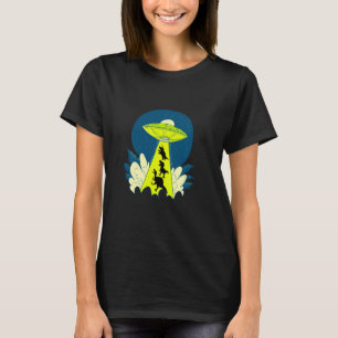 Dinosaur Planet Spaceship Abduction Ufo Utomjordin T Shirt