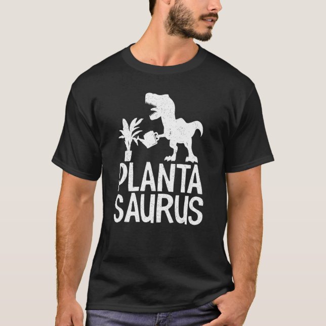 Dinosaur Plantasaurus  Trädgårdsskötsel Trädgårdsm T Shirt (Framsida)