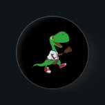 Dinosaur Playing Lacrosse Cool Dino Team Sport Gif Knapp<br><div class="desc">Dinosaur Playing Lacrosse Cool Dino Team Sport Gift</div>