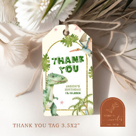 Dinosaur Pojkens Presenttaggar Presentetikett