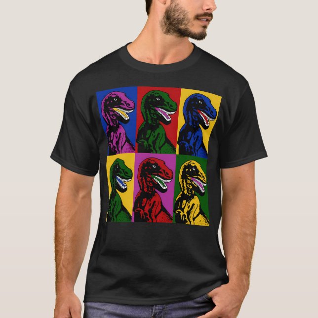 Dinosaur Pop Art T Shirt (Framsida)